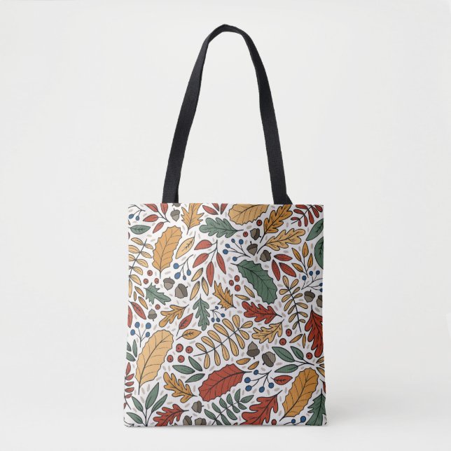 Farbige Leaf-Quadrat-Gestaltung im Herbst Tasche (Vorderseite)