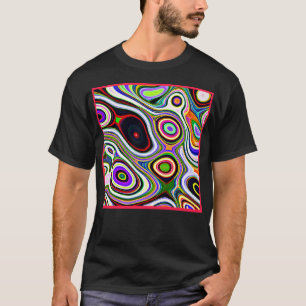 Farbige Lebendige Abstraktionsmuster T-Shirt