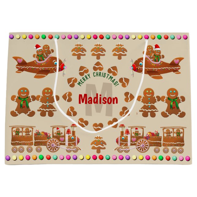 Farbige Lebkuchen Große Geschenktüte (Vorderseite)