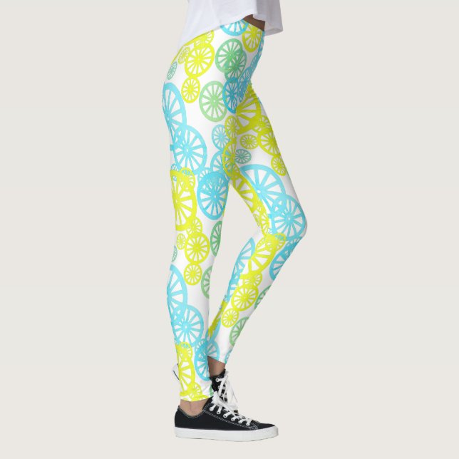 Farbige Leggings des phantastischen Radtyps in Pas (Rechts)