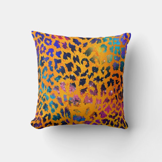 Farbige Leopard-Druckkopfkissen Kissen (Vorderseite)