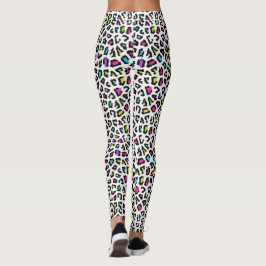 Farbige Leopard Print Leggings