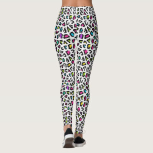 Farbige Leopard Print Leggings