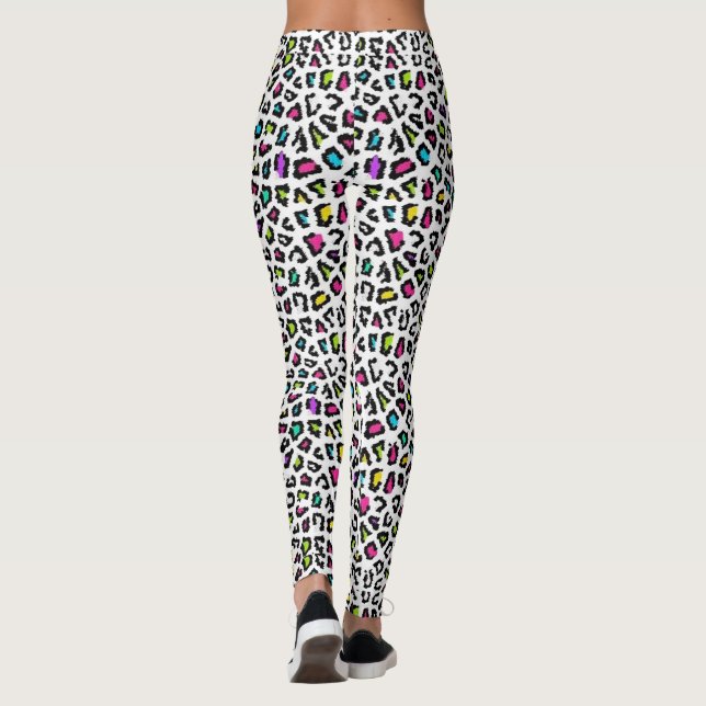 Farbige Leopard Print Leggings (Rückseite)
