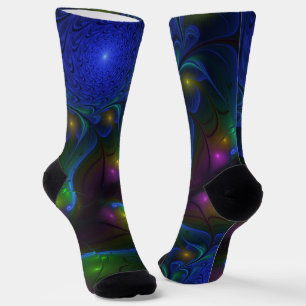 Farbige Leuchtende Abstrakte Moderne Trippy-Frakta Socken