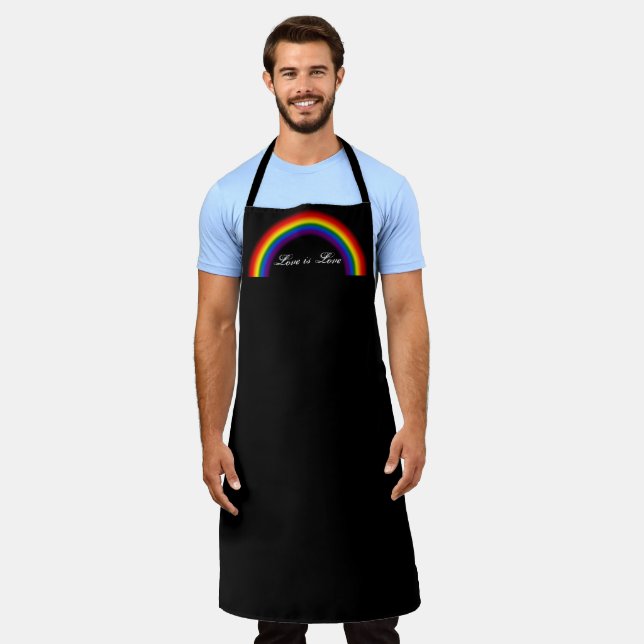 Farbige LGBT-Rainbow-Liebe ist Liebe Schürze (Getragen)
