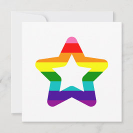 Farbige LGBTQ Pride Rainbow Flag Weihnachtsstern Feiertagskarte
