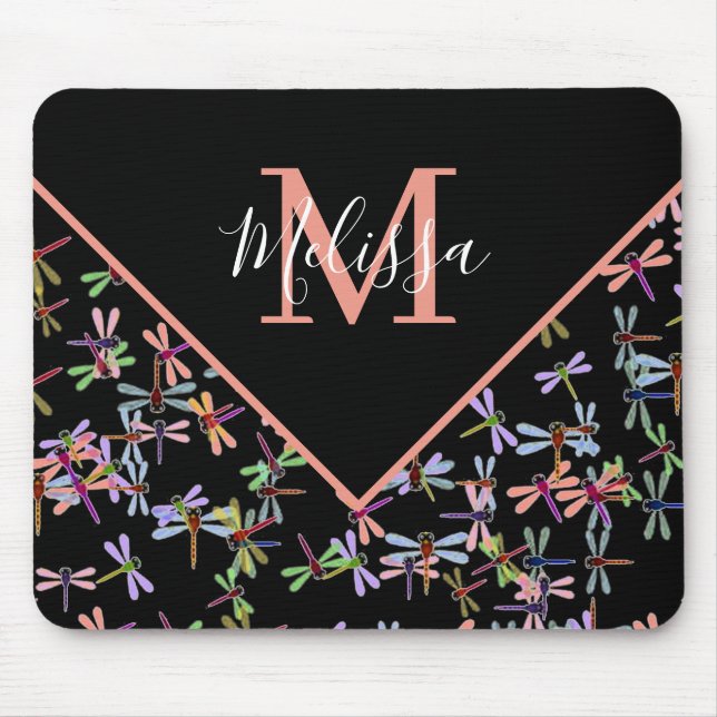 Farbige Libellen personalisiert   Mousepad (Vorne)