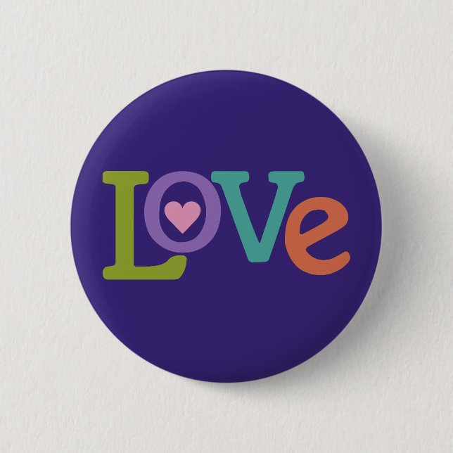 Farbige Liebe Button (Vorderseite)