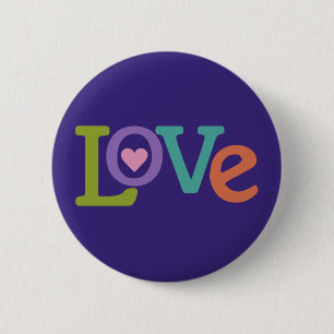Farbige Liebe Button