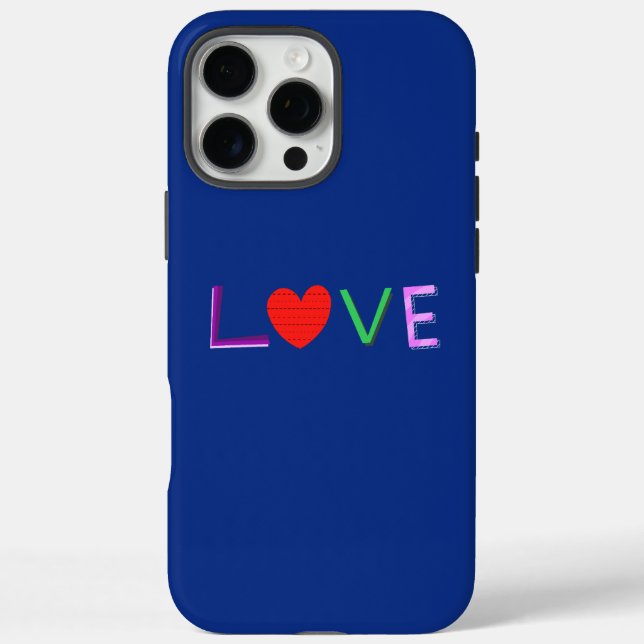Farbige Liebe iPhone 16 Pro Max Hülle (Rückseite)