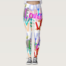Farbige LIEBE Leggings