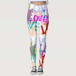 Farbige LIEBE Leggings