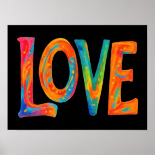 Farbige Liebe Poster