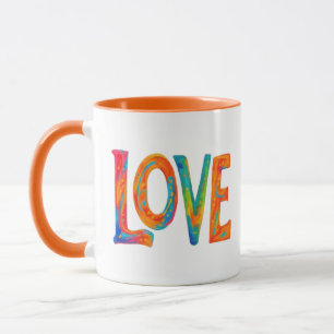 Farbige Liebe Tasse