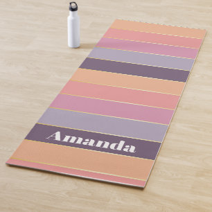 Farbige Lila Pfirsichfarben Personalisierte Farbst Yogamatte