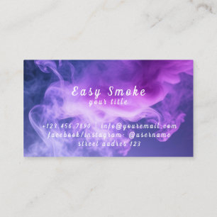 Farbige Lila Raucher-Vape-Shop-Visitenkarte Visitenkarte