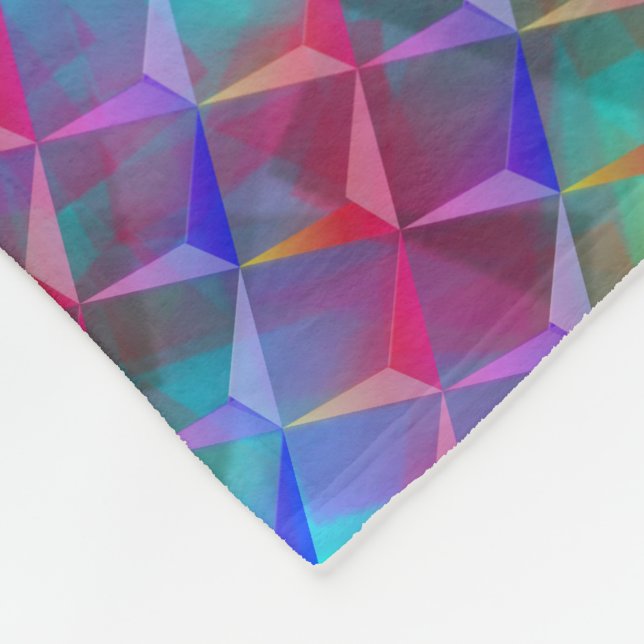 Farbige Lila- und 3D- oder rosa Dreiecke Fleecedecke (Ecke)