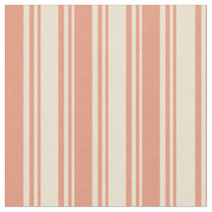 Farbige Lines aus Beige und Dunklem Lachs Stoff