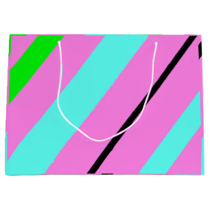 Farbige Linien Große Geschenktüte