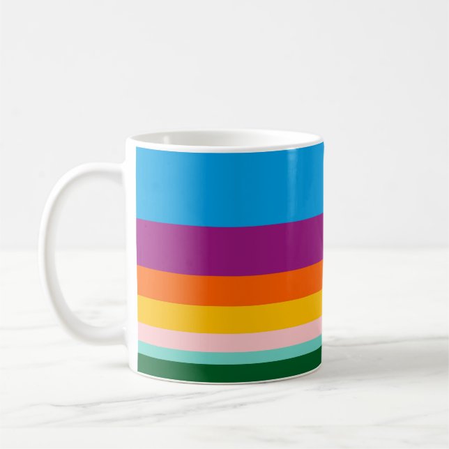 Farbige Linien Kaffeetasse (Links)