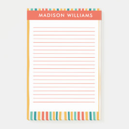 Farbige Linien Post-it Klebezettel