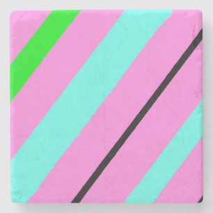 Farbige Linien Steinuntersetzer