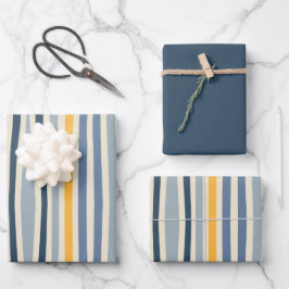 Farbige Linien, Wrapping Paper Sheets Geschenkpapier Set