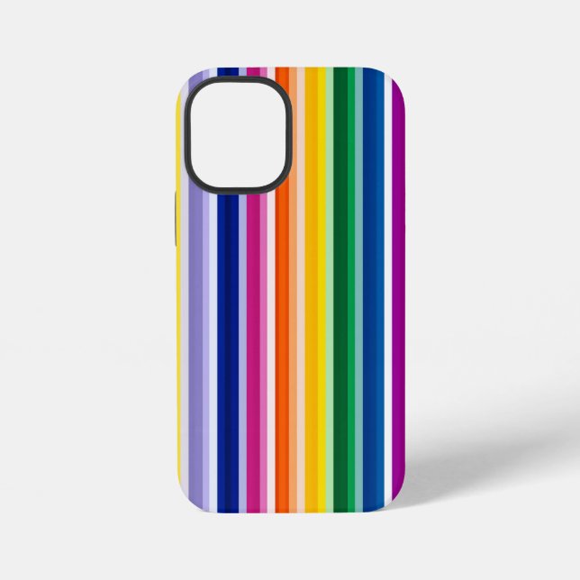 Farbige Linienführung iPhone 12 Mini Hülle (Rückseite)