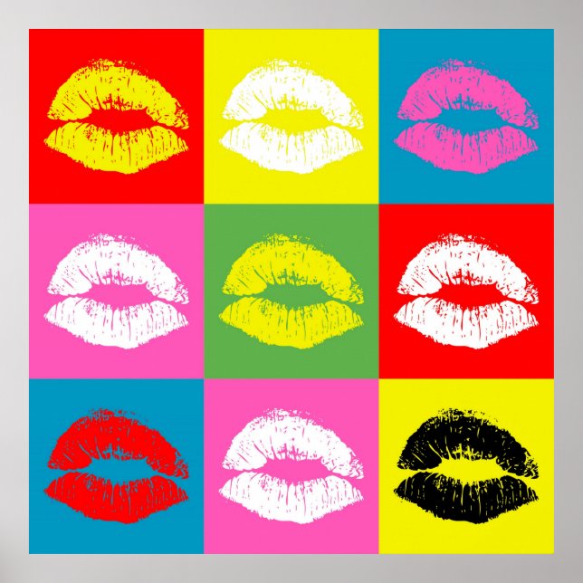 Farbige Lippen Poster (Vorne)