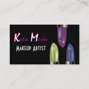 Farbige Lipsticks machen künstlerische Visitenkar Visitenkarte