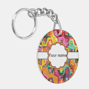 Farbige Lochstruktur Schlüsselanhänger