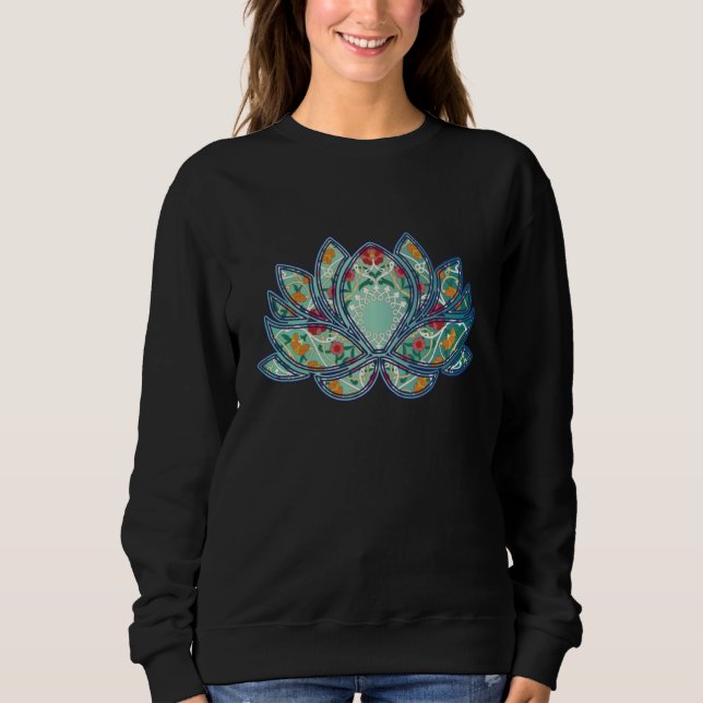 Farbige Lotusblume Sweatshirt (Vorderseite)