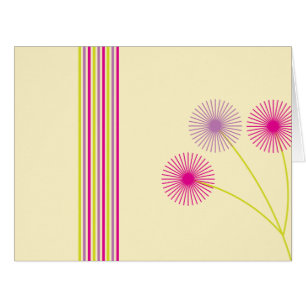Farbige Löwenzahnblumen, Streifen, Boho-Abstrakt
