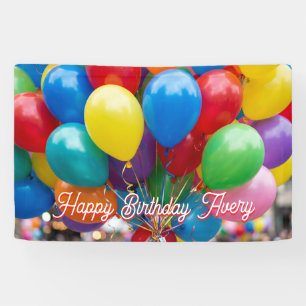 Farbige Luftballons Personalisiert Alles Gute zum Banner