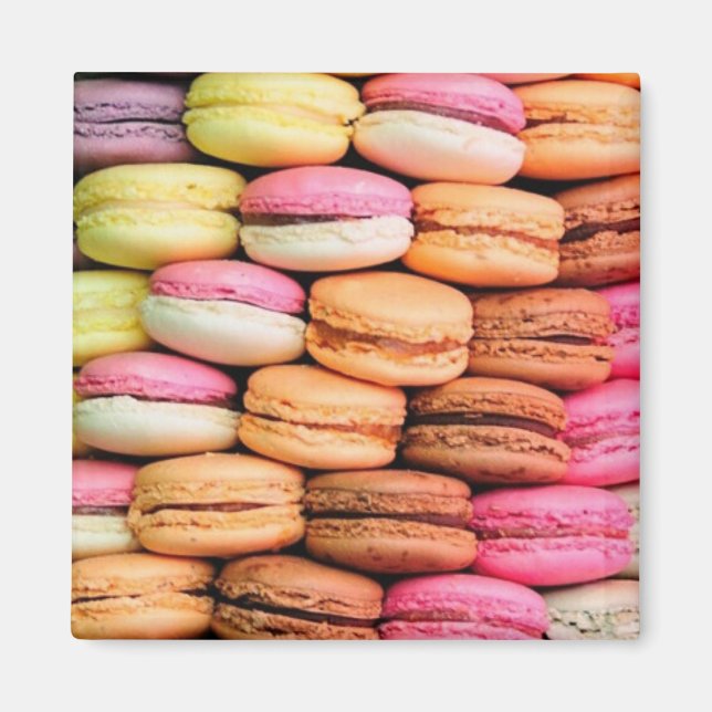 Farbige Macarons Magnet (Vorne)