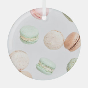 Farbige Macarons: Süßer fallender Muster. Ornament Aus Glas