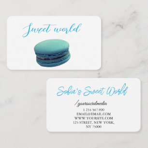 Farbige Macarons Süßigkeiten Qr Code Moderne Quadr Visitenkarte