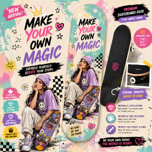 Farbige Mädchen-Skateboard-Design Süße Street Ar Skateboard
