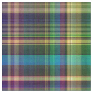 Farbige Madras Karierte Streifen Druckmuster Stoff