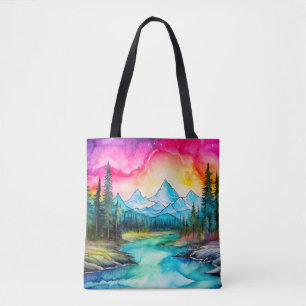 Farbige majestätische Landschaft bei Sonnenunterga Tasche