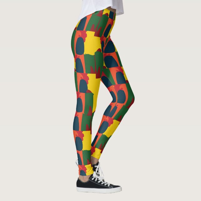 Farbige Malerei Abstrakt Leggings (Rechts)