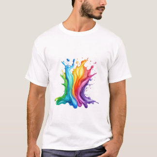 Farbige Malerei Konzept Künstlerisches Design T-Shirt