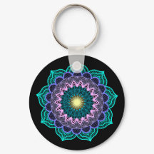 Farbige Mandala auf schwarzem Hintergrund