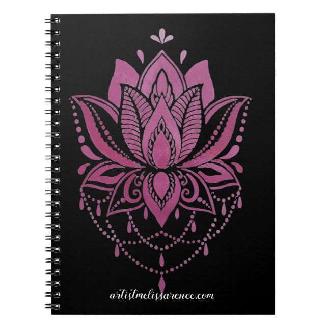 Farbige Mandala Design Notes für Notebook Notizblock (Vorderseite)