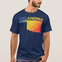 Farbige Mandala Kunstkarte von Oklahoma mit Text i
