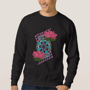 Farbige Mandala-Lotosblüten-Spiritualität Yo Sweatshirt