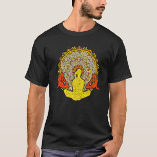 Farbige Mandala Zen Buddhismus Yogi Spirituell Med T-Shirt