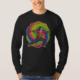 Farbige Mandala Zen Buddhistischer Yogi Spirituell T-Shirt