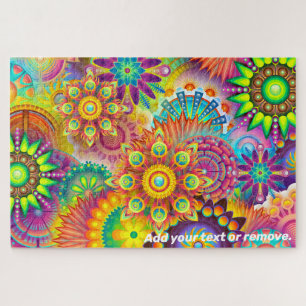 Farbige Mandalas Fraktal abstraktes Musterdesign